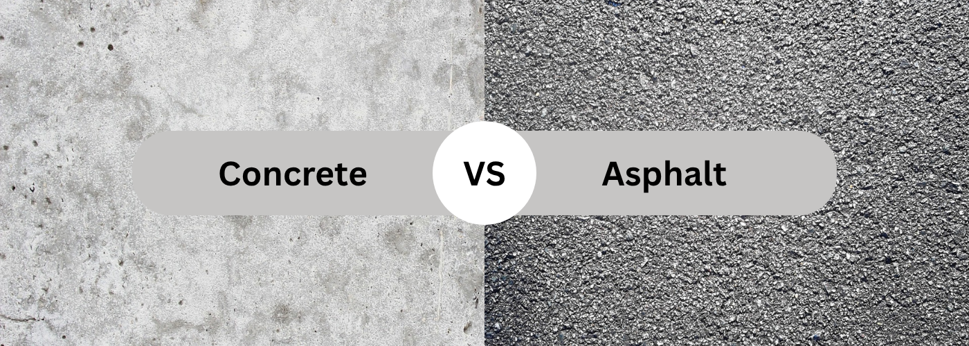 Read more about the article Concrete vs. Asphalt: Complete Guide to Choosing the Right Pavement Material